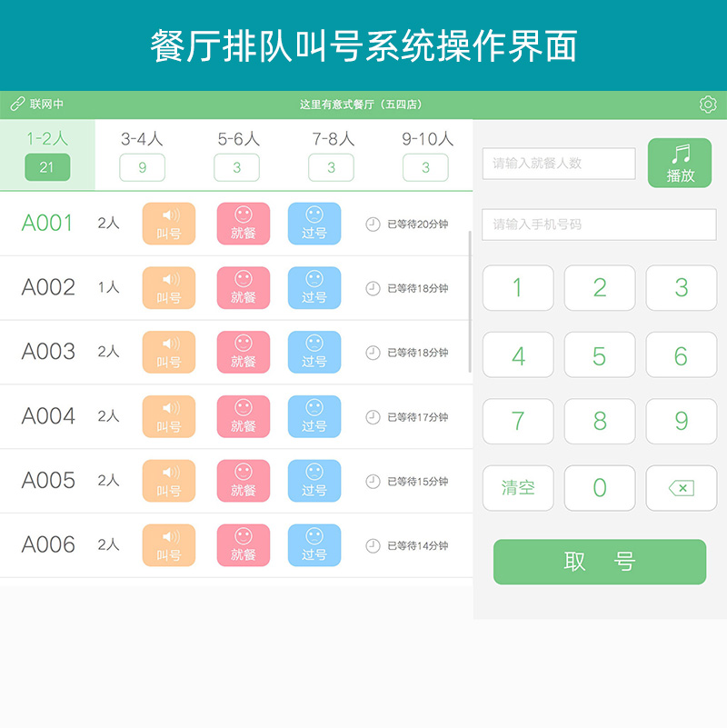 餐厅排队系统